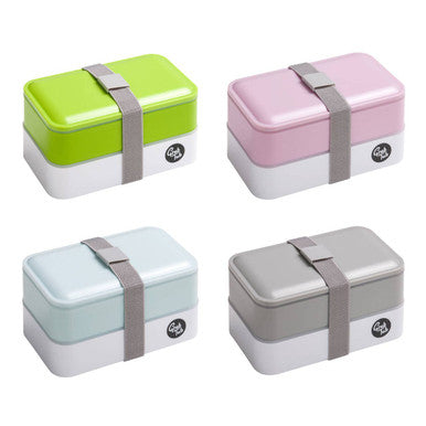 Grub Tub Green and White Stackable  Lunch Box
