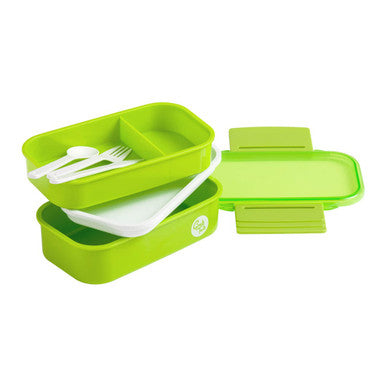 Green Lunch Box with Cutlery | Grub Tub