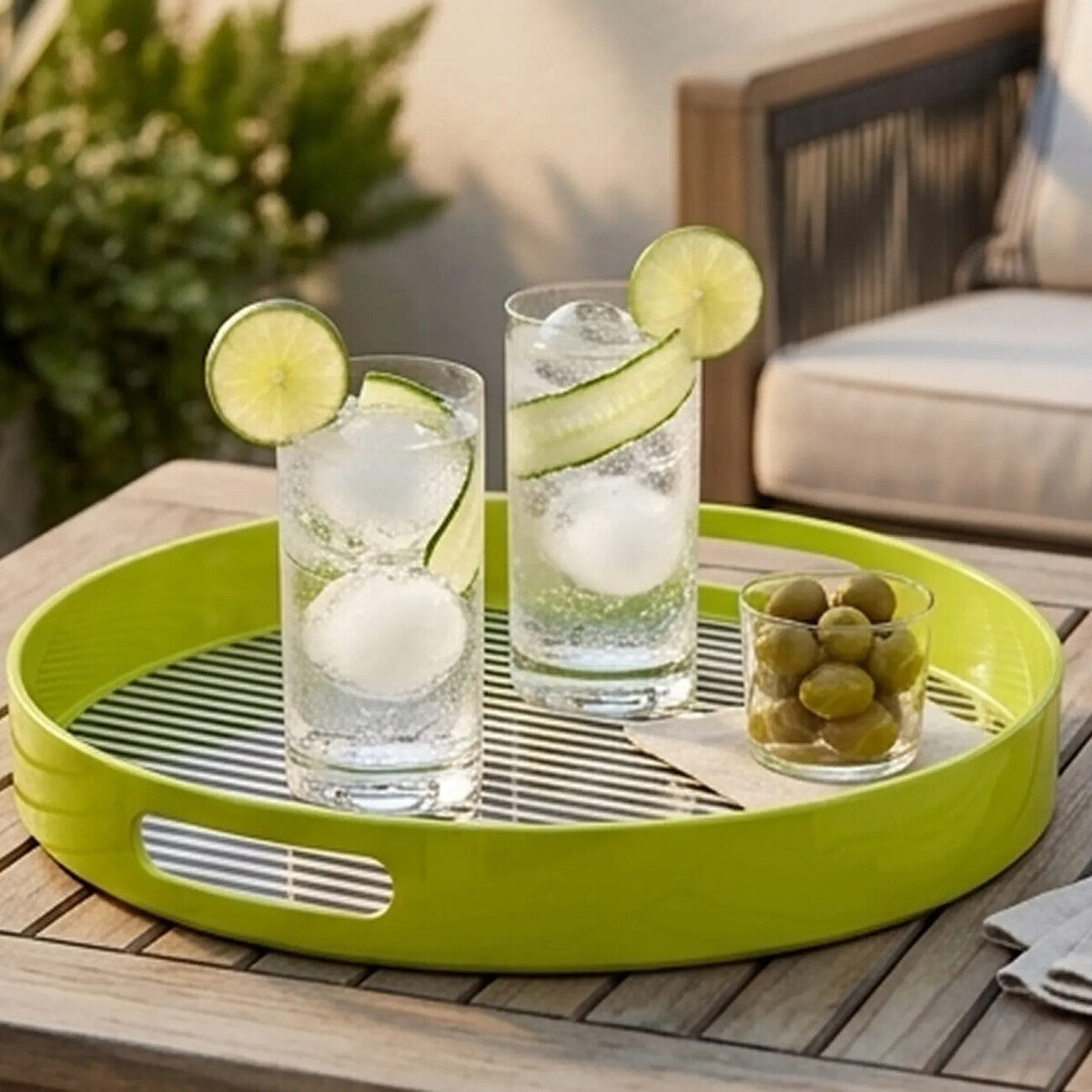Stripe Tray with Handles | Mimo