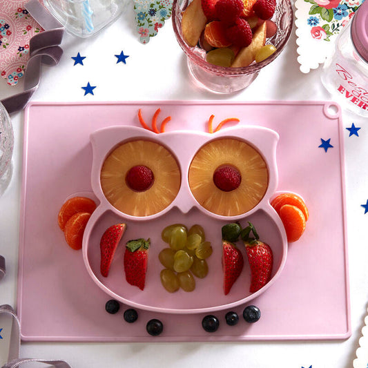 Kai Silicone Divided Food Plate in Owl Shape