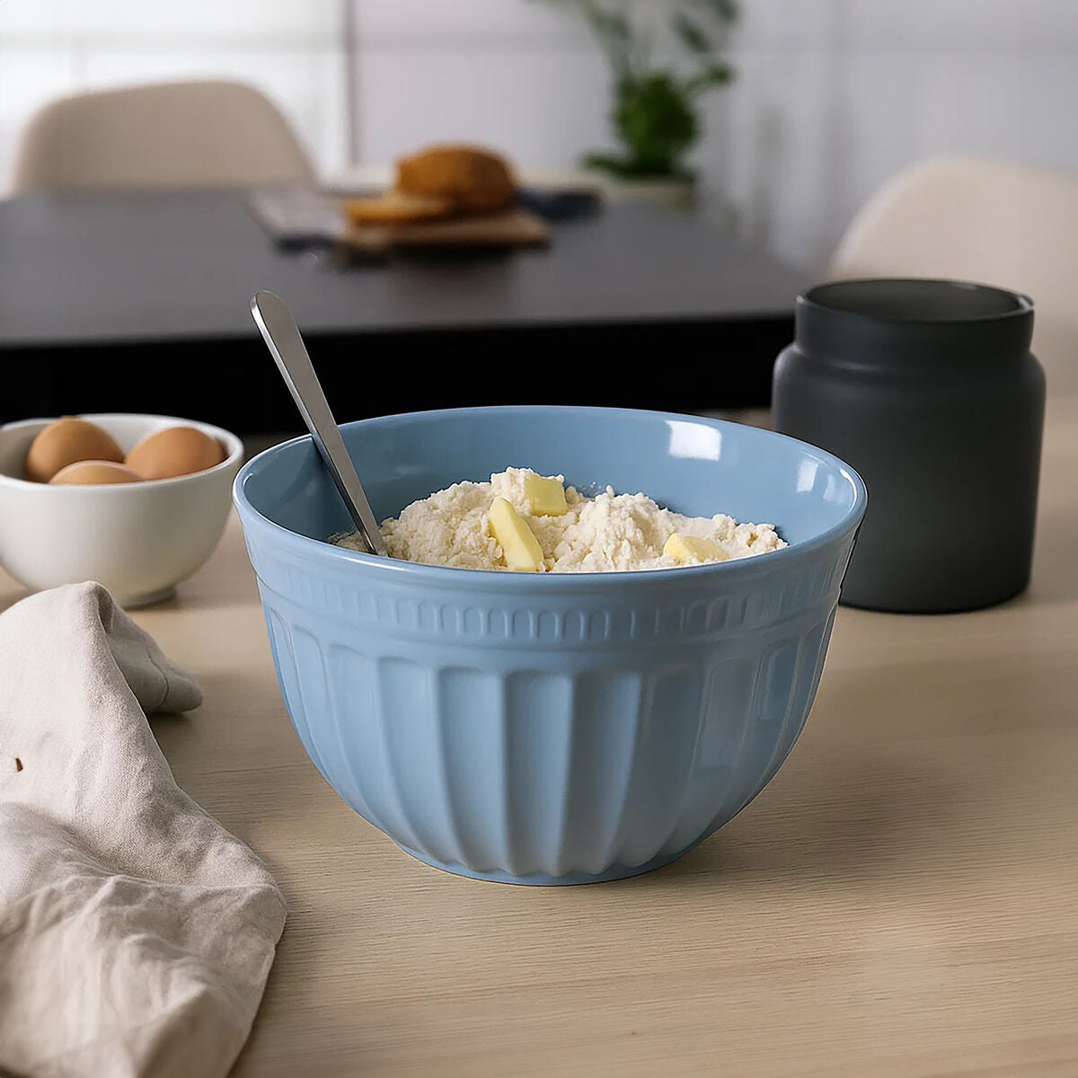 Alden Melamine Large Blue Mixing Bowl
