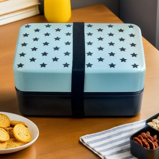 Light Blue Star Lunch Box with Cutlery | Grub Tub