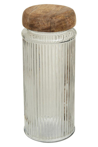Glass Storage Jar with Mango Wood Lid 2400ml | Garner