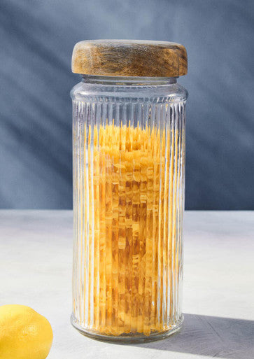 Glass Storage Jar with Mango Wood Lid 2400ml | Garner