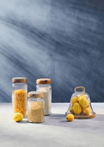Garner Glass Storage Jar with Mango Wood Lid 1700ml