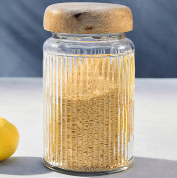 Garner Glass Storage Jar with Mango Wood Lid 1700ml