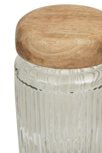 Garner Glass Storage Jar with Mango Wood Lid 1700ml