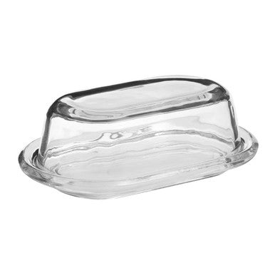 Clear Glass Butter Dish | Olivia