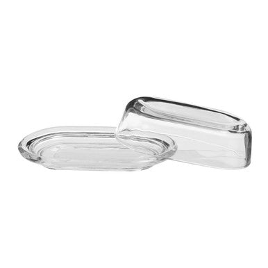 Clear Glass Butter Dish | Olivia