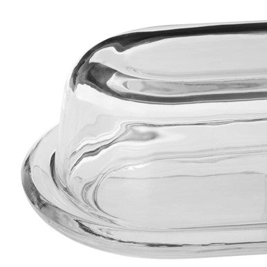 Clear Glass Butter Dish | Olivia