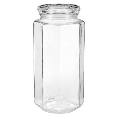 Abbie Hexagonal Glass Storage Jar - 1300ml