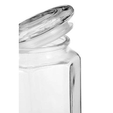 Abbie Hexagonal Glass Storage Jar - 1300ml