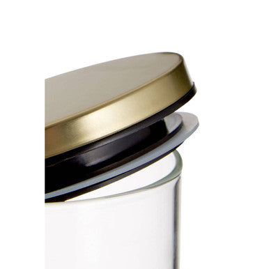 Freska Glass Storage Jar with Gold Lid 950ml