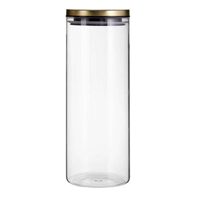 Glass Storage Jar with Gold Lid 1600ml | Freska