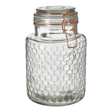 Textured Glass Jar 1300ml | Apiary