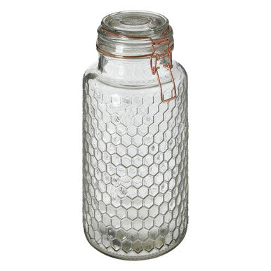 Apiary Textured Glass Jar 1900ml