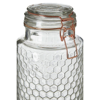 Apiary Textured Glass Jar 1900ml