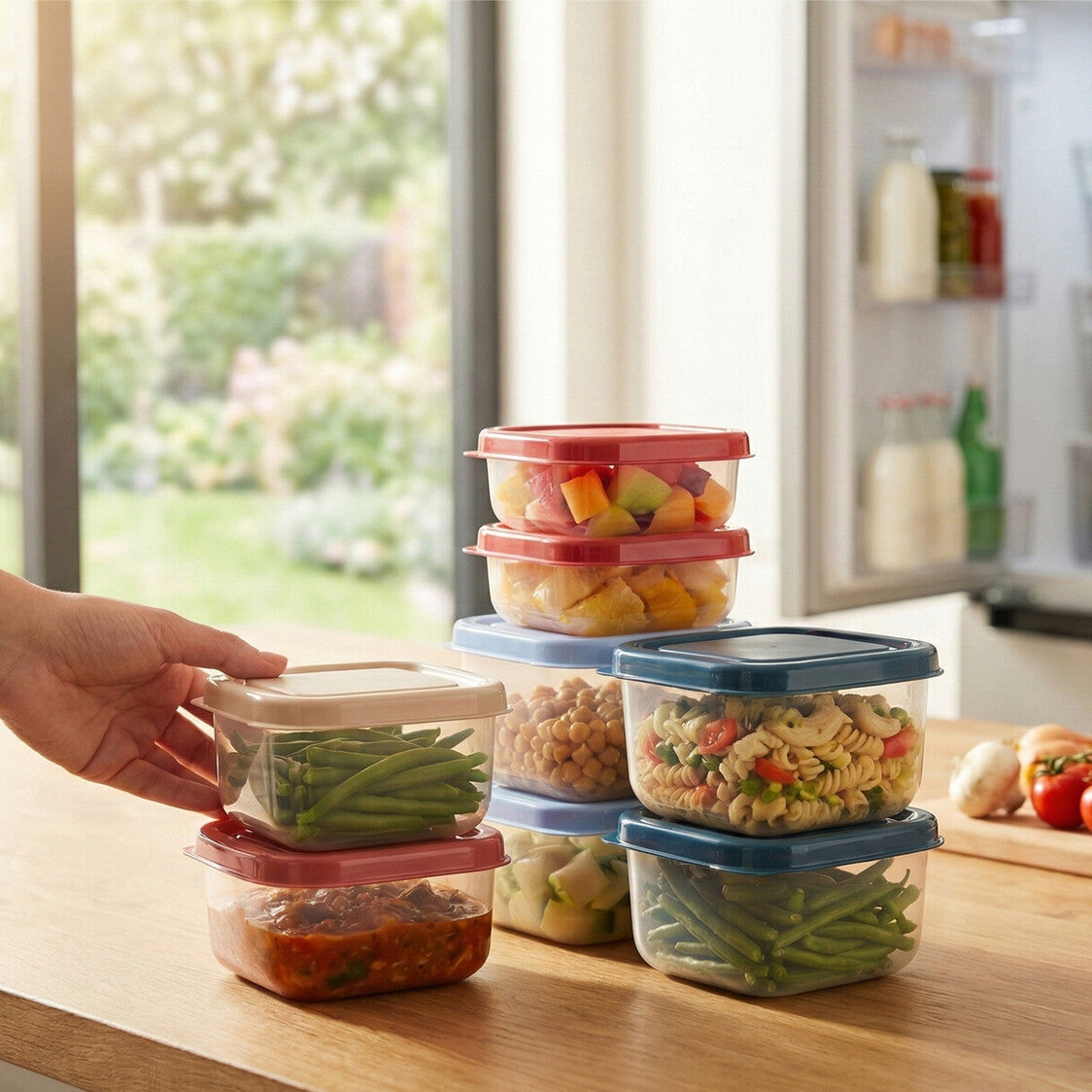 Set Of 8 Multicolour Mini Storage Containers