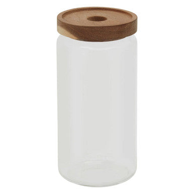 Glass Storage Jar with Acacia Wood Lid 1000ml | Freska