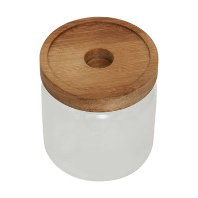 Freska Glass Storage Jar with Acacia Wood Lid 700ml