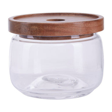 Glass Storage Jar with Acacia Lid 560 Ml | Tromso
