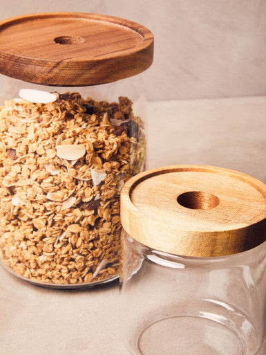 Tromso Glass Storage Jar with Acacia Lid 1260 ml