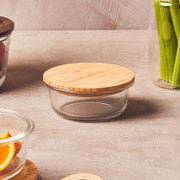 Freska 850Ml Glass Container With Acacia Lid