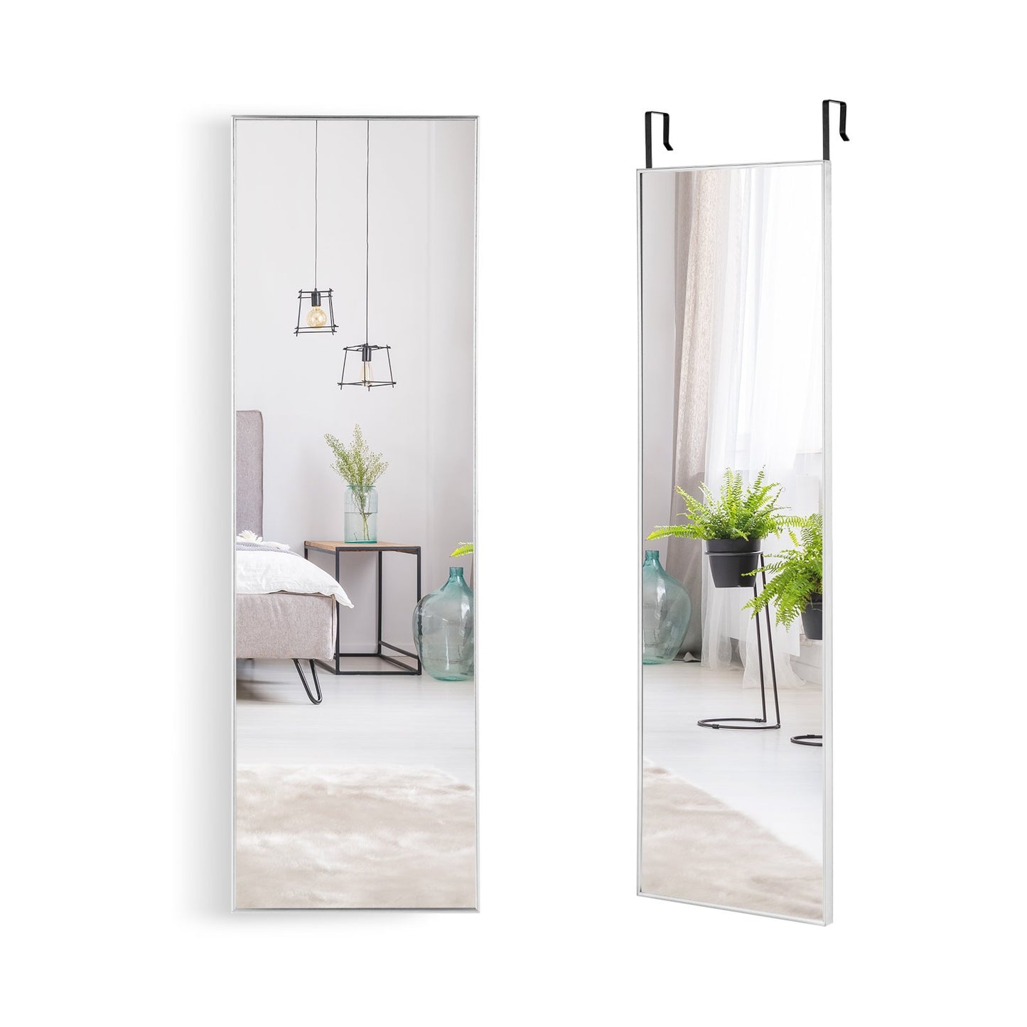 120 x 37 cm Full Length Wall Hanging Mirror with Adjustable Hook-Golden