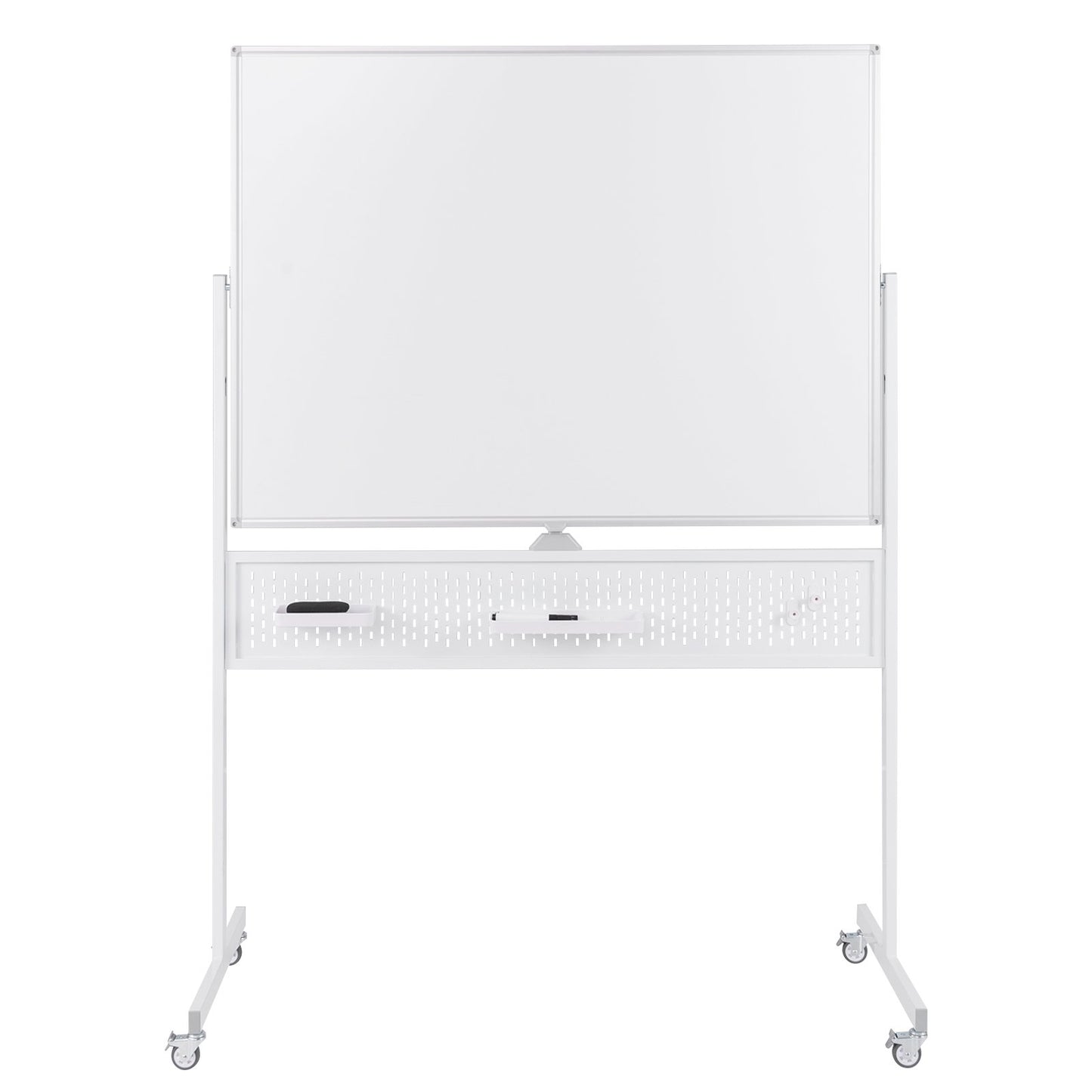 120 x 90 CM Double-Sided Dry Erase Mobile Board with Stand-Black