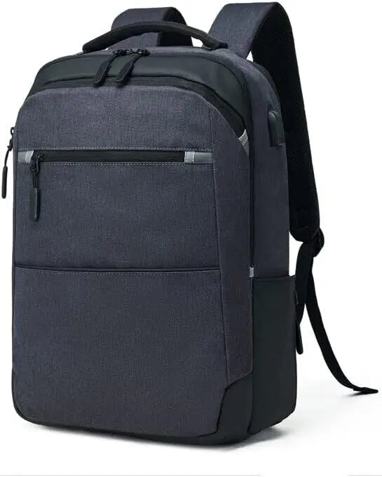 Grey Large Capacity Backpack with Laptop Compartment Fit 15.6 Laptop Bag