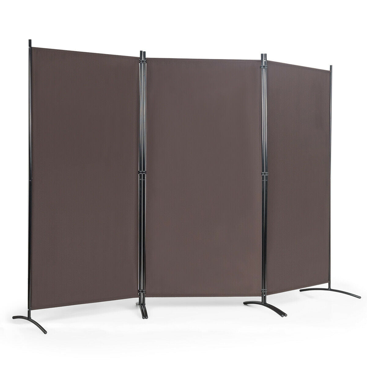 3 Panel Folding Room Divider-Beige