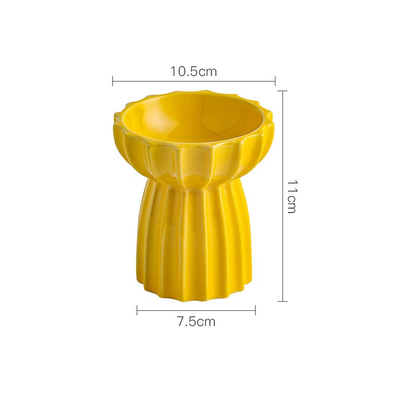 Ceramic tall cat bowl