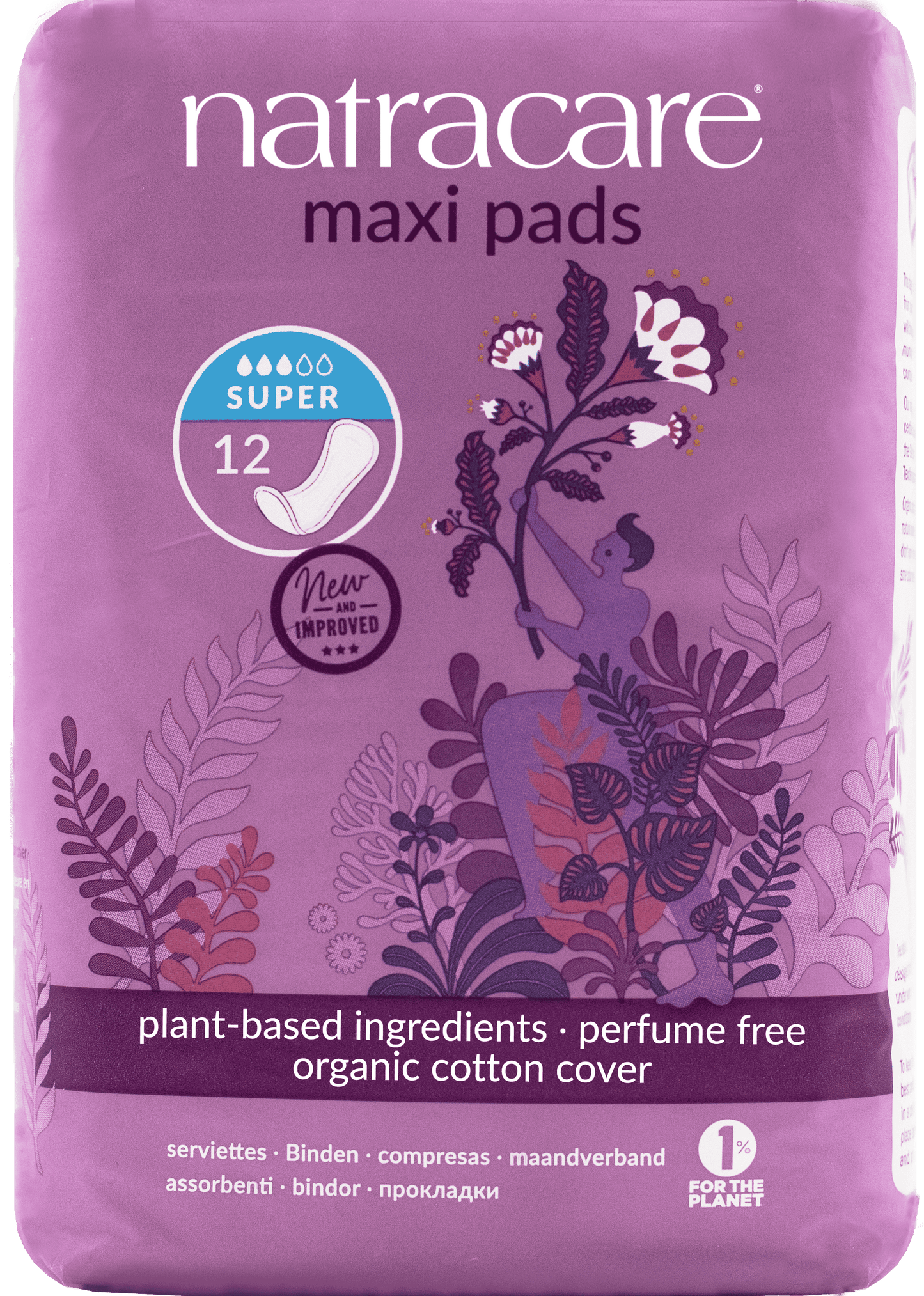 Natracare Super Maxi Pads - 12pc