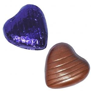 Purple Foil Chocolate Hearts  (1kg)