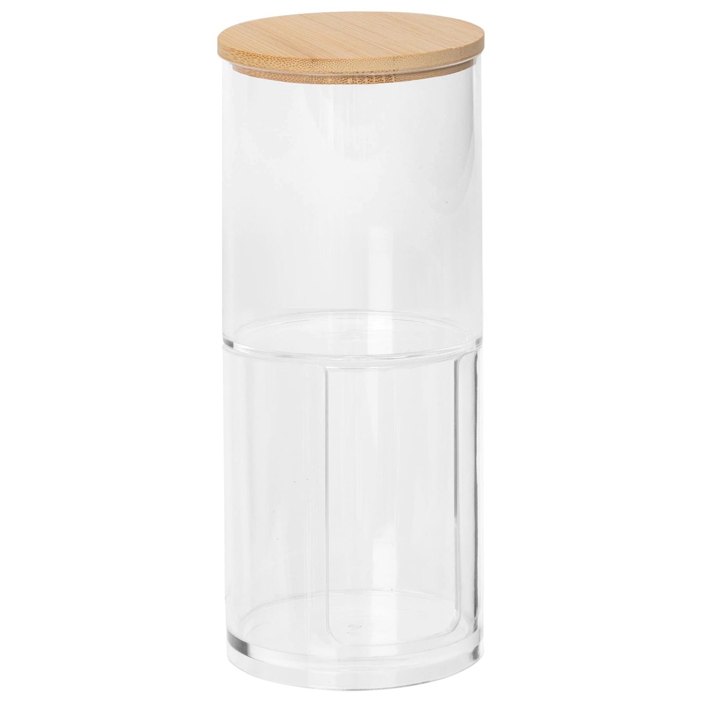 Stacking Bathroom Canister with Bamboo Lid