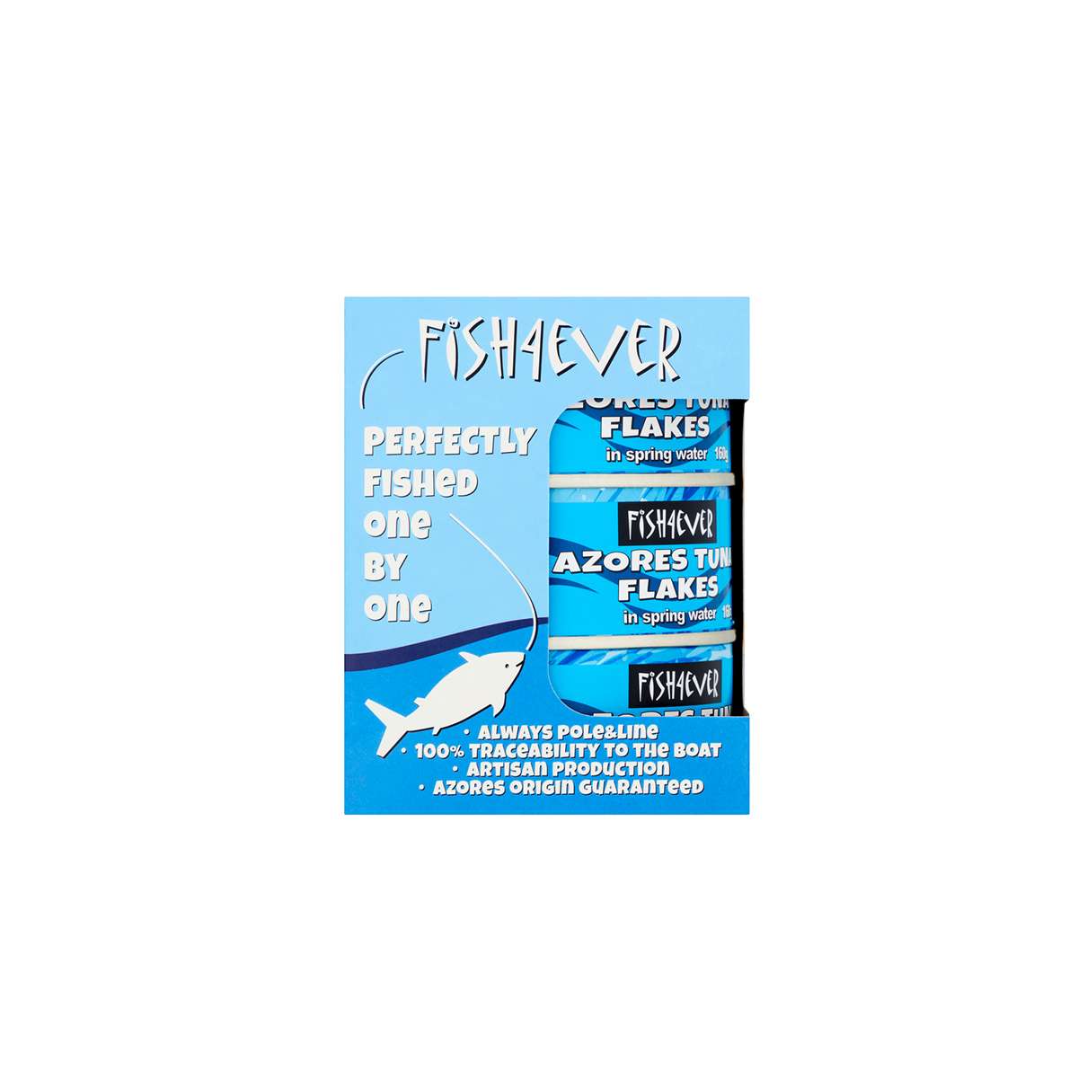 Fish4ever Azores SJ tuna flakes in spring water - 160 x 3g