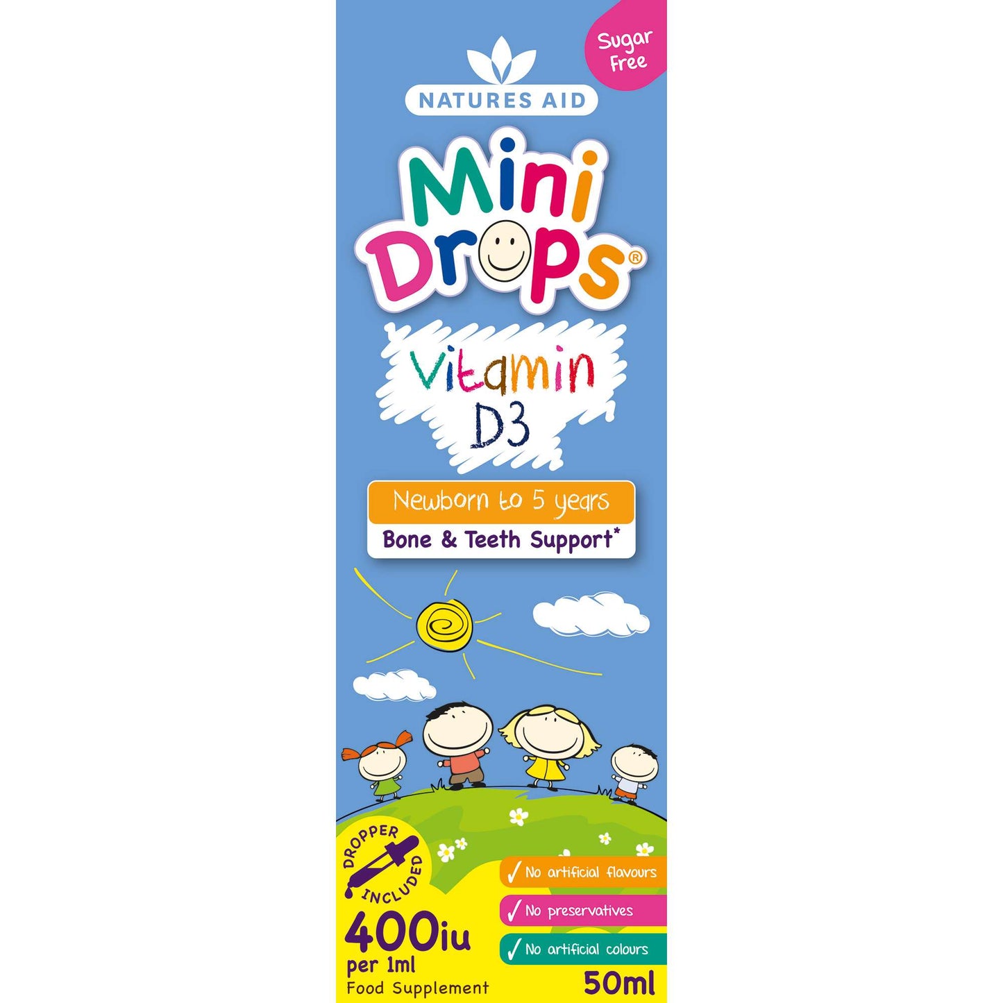 Natures Aid Mini Drops Vitamin D3 - 50ml