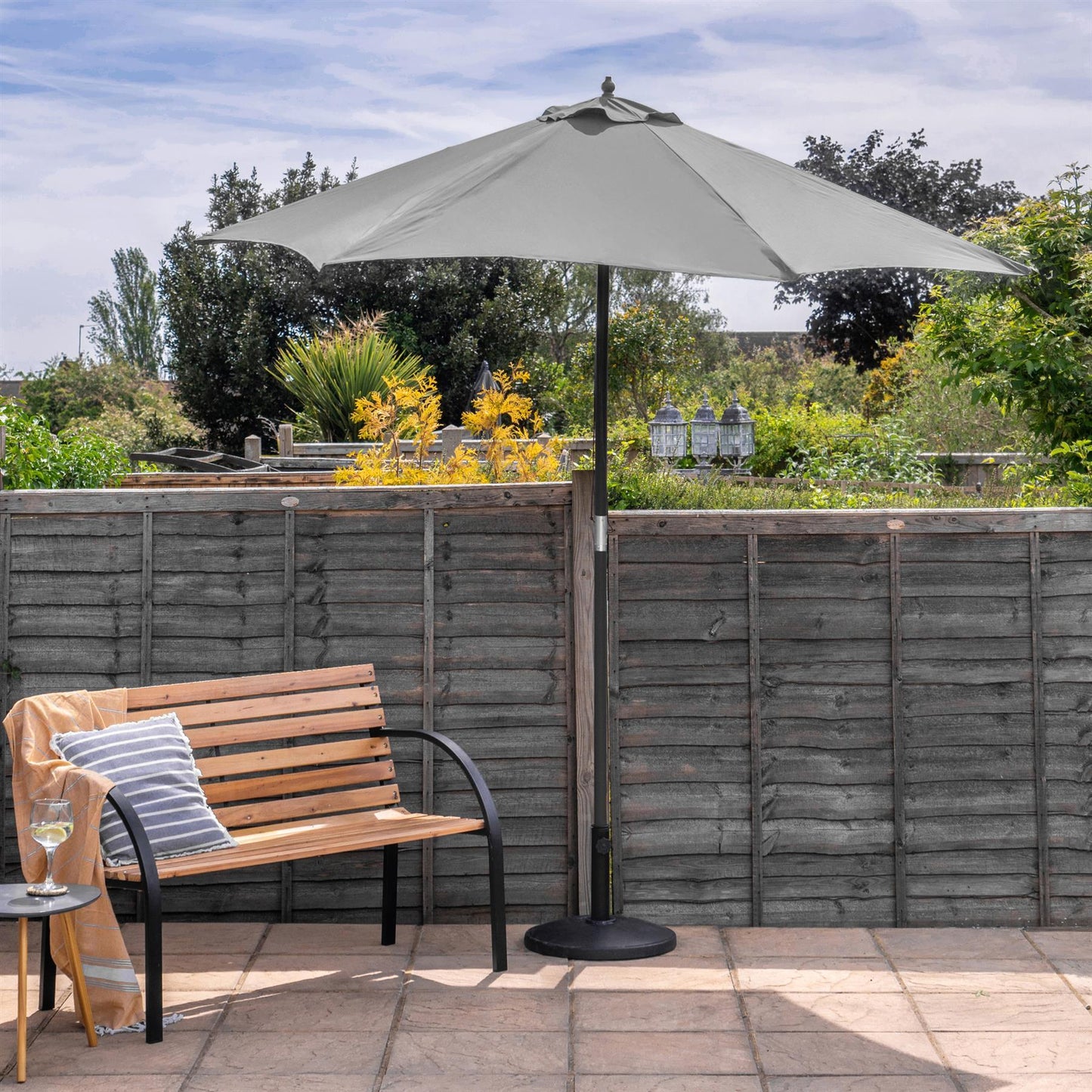 2.7m x 2.5m Wooden Garden Parasol