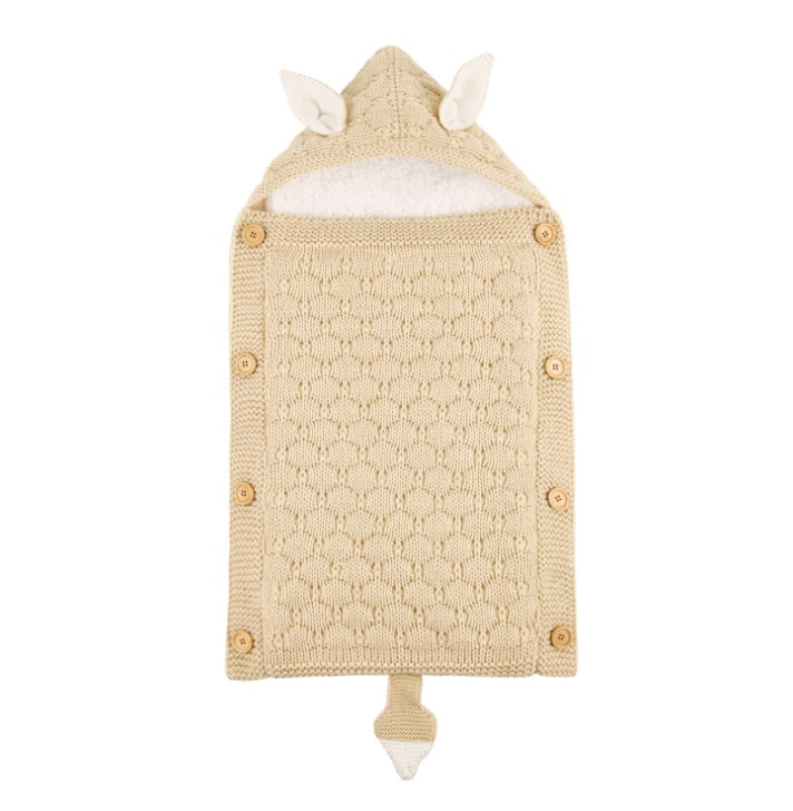 Premium Baby Sleeping Bag - Soft Lamb Cashmere Lined Infant Sleep Sack | Warm & Cozy Newborn Swaddle Blanket