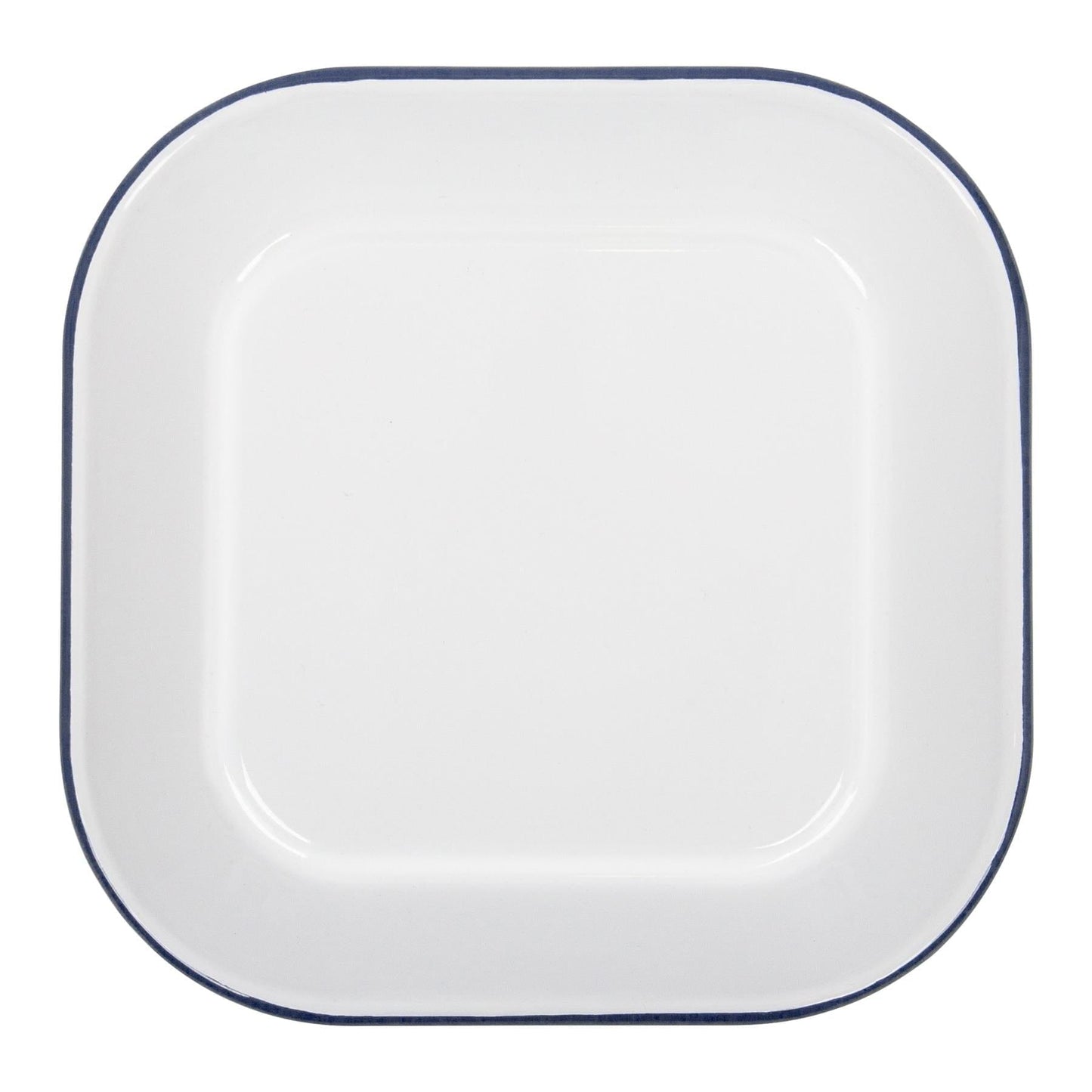 24.5cm x 24.5cm White Square Enamel Baking Tray