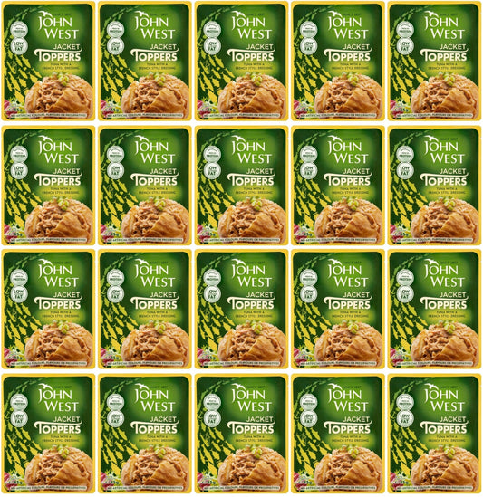 20 x John West Jacket Toppers Tuna With A French Style Dressing 85G