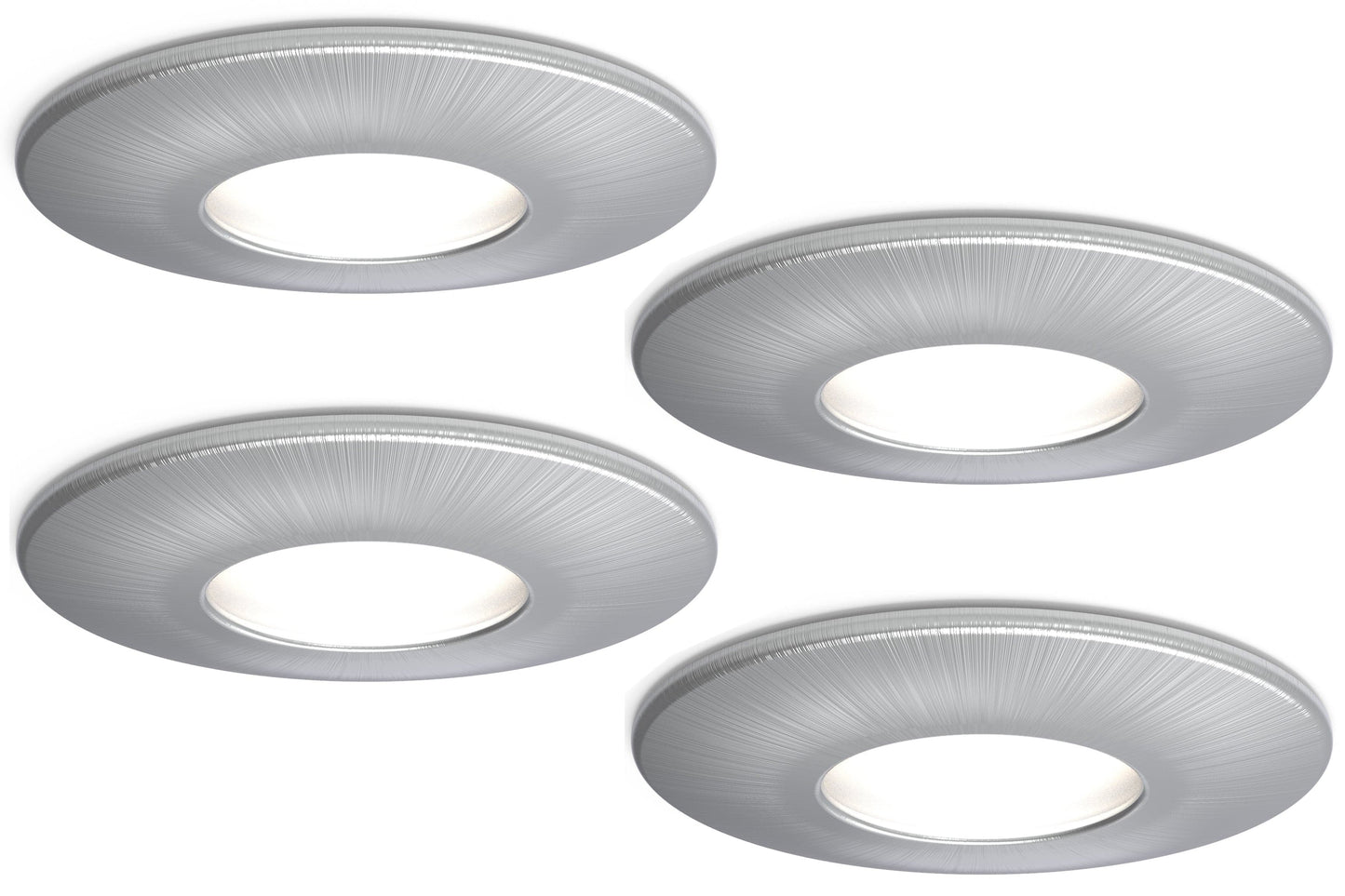 4lite IP20 GU10 Fire-Rated Downlight - Satin Chrome
