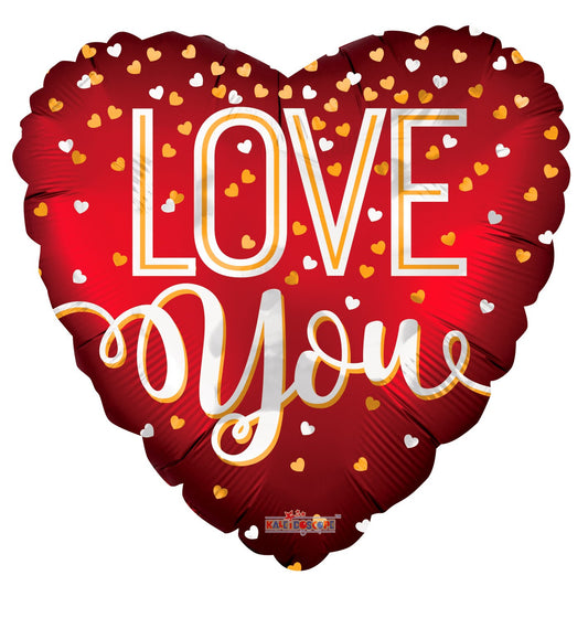 36\" I Love You Red Matt Heart Jumbo Balloon