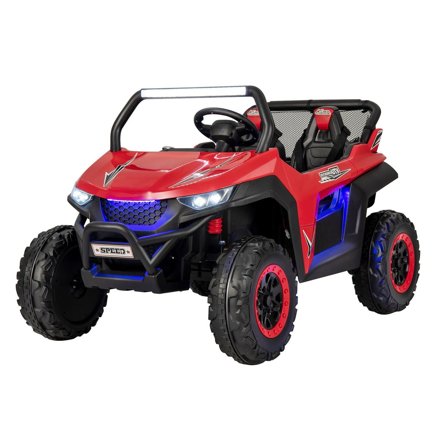 12V Electric Truck Car with Remote Controland Battery Powered UTV-Black