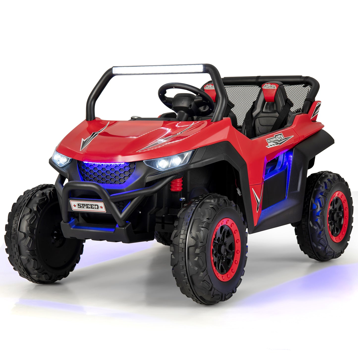 12V Electric Truck Car with Remote Controland Battery Powered UTV-Black