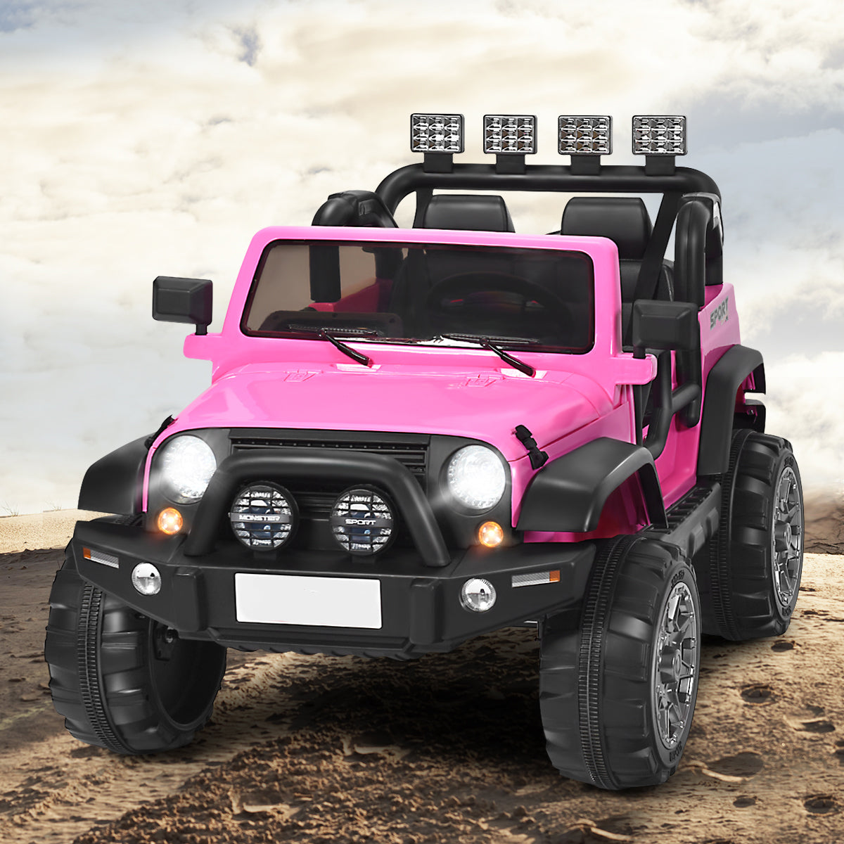 12V Electric Kids Ride On Truck with Remote Control-Black