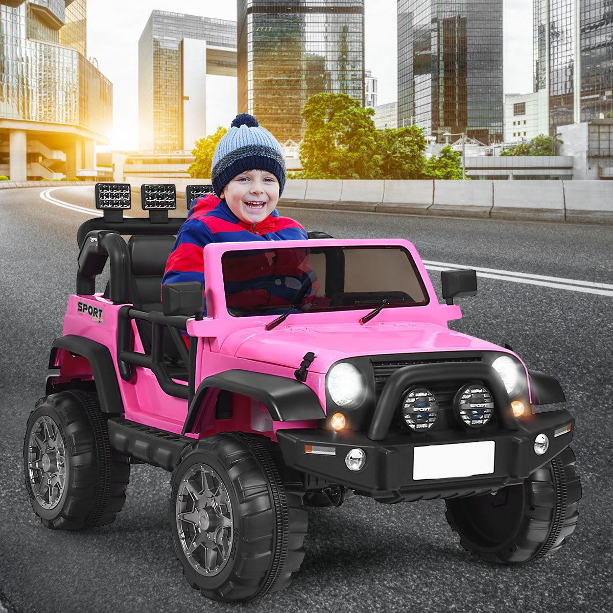 12V Electric Kids Ride On Truck with Remote Control-Black