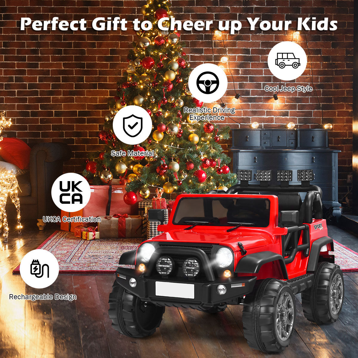 12V Electric Kids Ride On Truck with Remote Control-Black