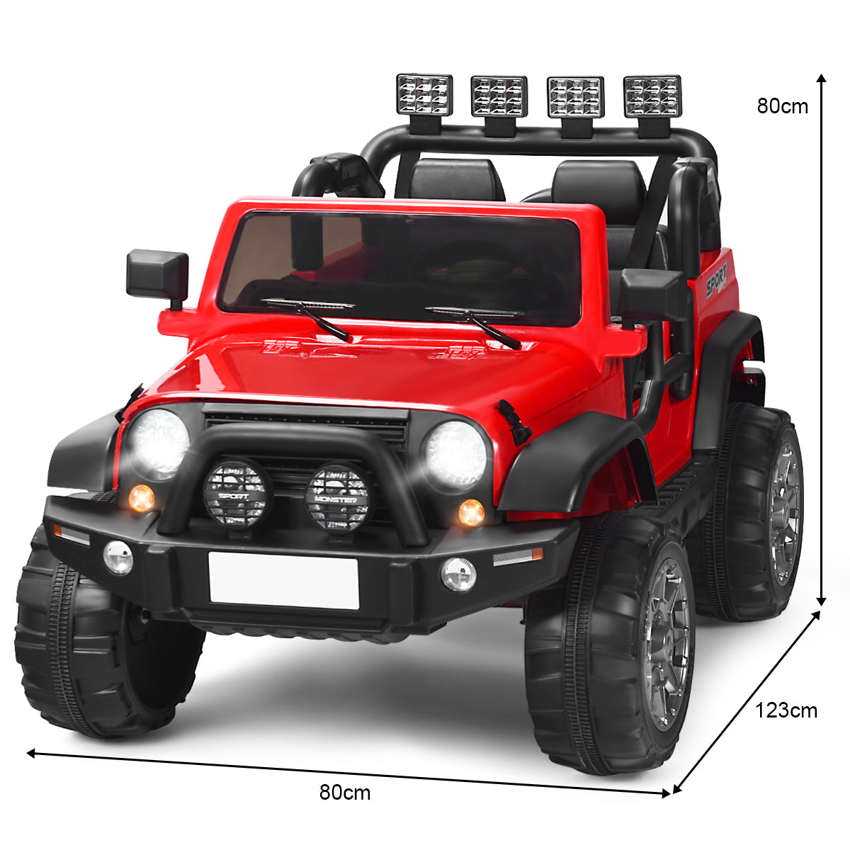 12V Electric Kids Ride On Truck with Remote Control-Black