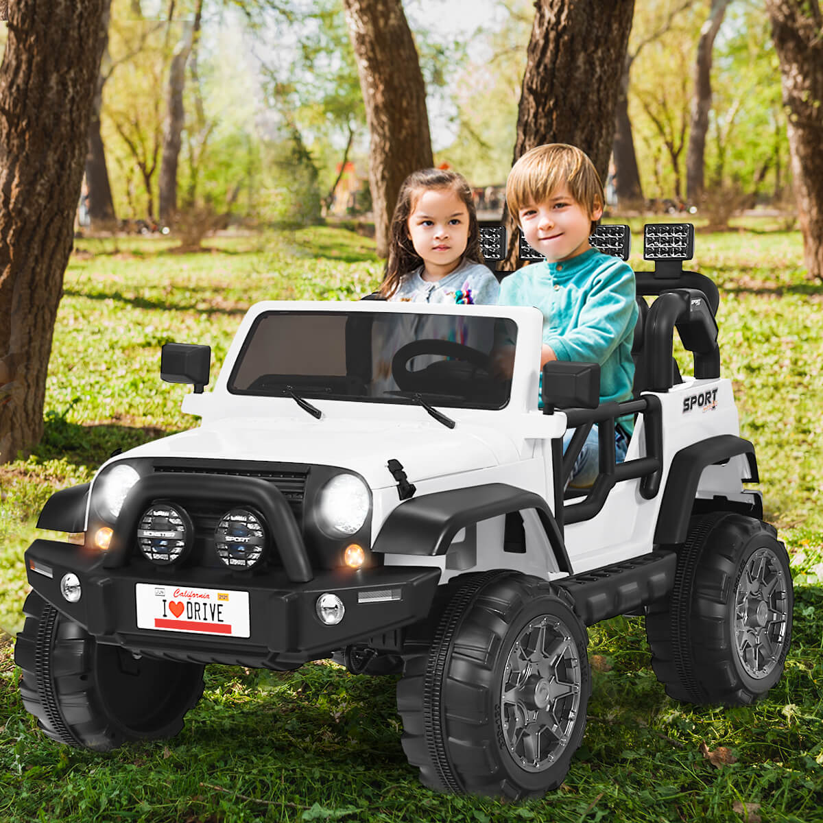 12V Electric Kids Ride On Truck with Remote Control-Black